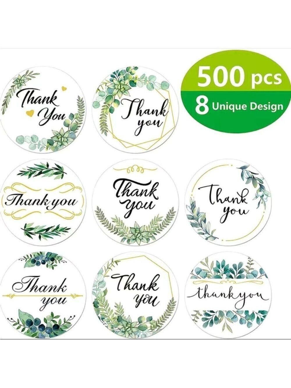 500 1” Roll Laurel Thank You Stickers PRICE IS FIRM